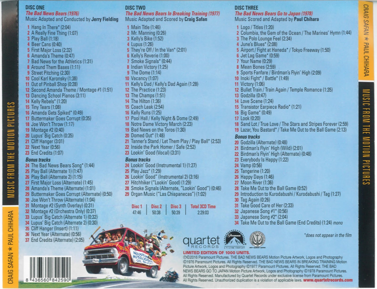 Soundtrack Covers: The Bad News Bears Trilogy (Jerry Fielding Craig