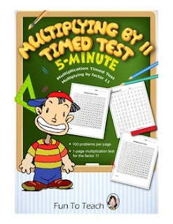 https://www.teacherspayteachers.com/Product/Multiplication-5-Minute-Timed-Test-Multiplying-by-11-602086