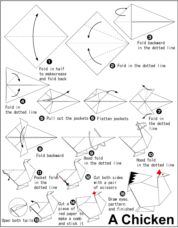 Membuat Bebek dan Ayam dari Kertas Origami Asyiknya Berkreasi