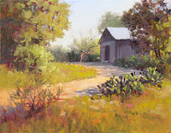 landscape oil impressionist painting modern texas plein air paintings pumphouse landscapes canvas artists jimmy longacre contemporary artist panel studio x14