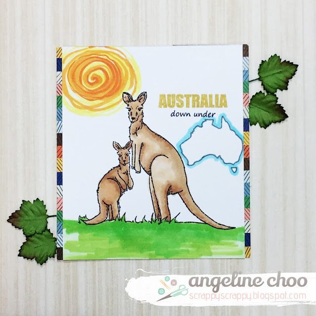 ScrappyScrappy: Down Under - Australia with JLO Stamps #scrappyscrappy #jlostamp #stamp #card #cardmaking #australia #newzealand #downunder #copic #coloring