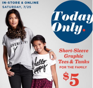 Old Navy: 5 Graphic Tees and Tanks