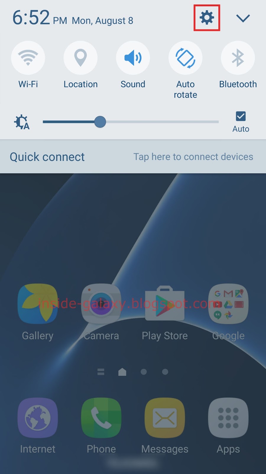 Inside Galaxy: Samsung Galaxy S7 Edge: How to Access Settings Menu in ...