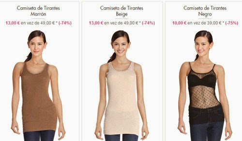 Camisetas de tirantes para la primavera/verano Camisetas primavera verano