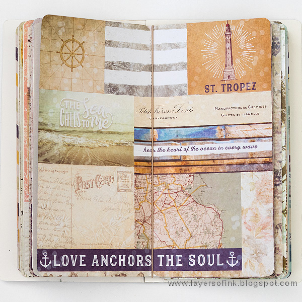 Layers of ink - Seaside Journal Tutorial by Anna-Karin with the Sizzix Journal Die by Eileen Hull