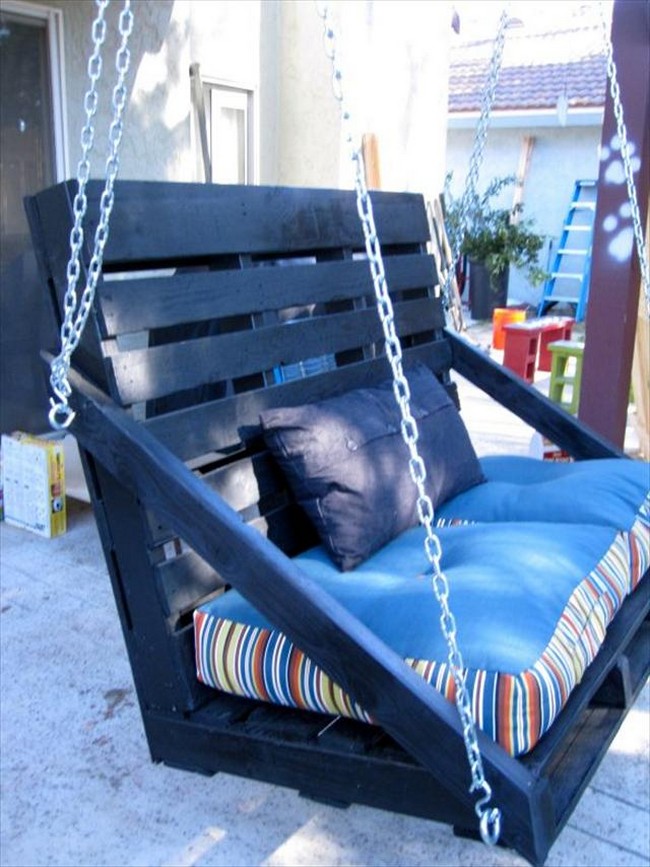 50+ DIY Pallet Swing Ideas Make Immediately - Pallets Platform Pallet Patio Swing