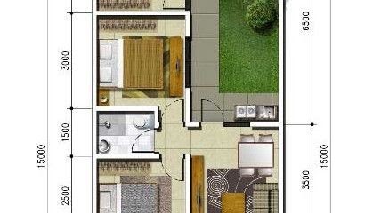44+ Desain Rumah Minimalis Modern Ukuran 6X15 PNG