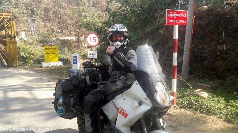 Jake on his KTM @ Myanmar border