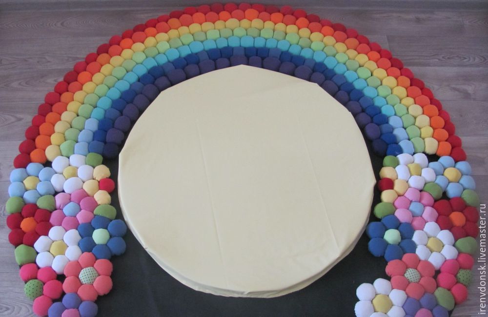 How to sew a soft mat from old Tshirts