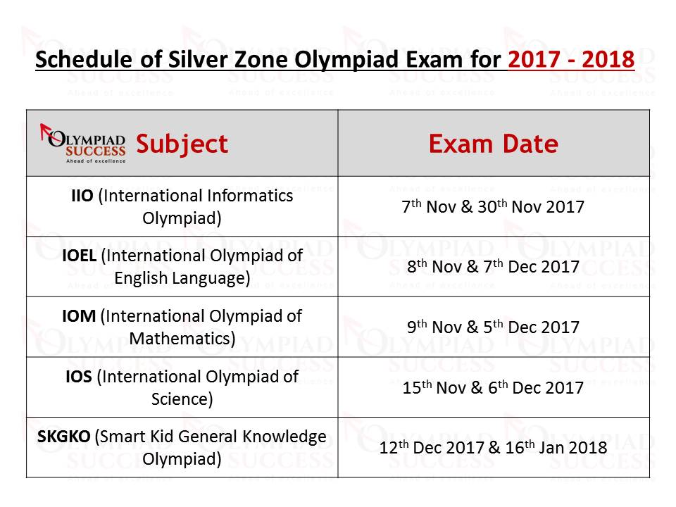 olympiad-success-ahead-of-excellence-silver-zone-exam-date-2017-2018