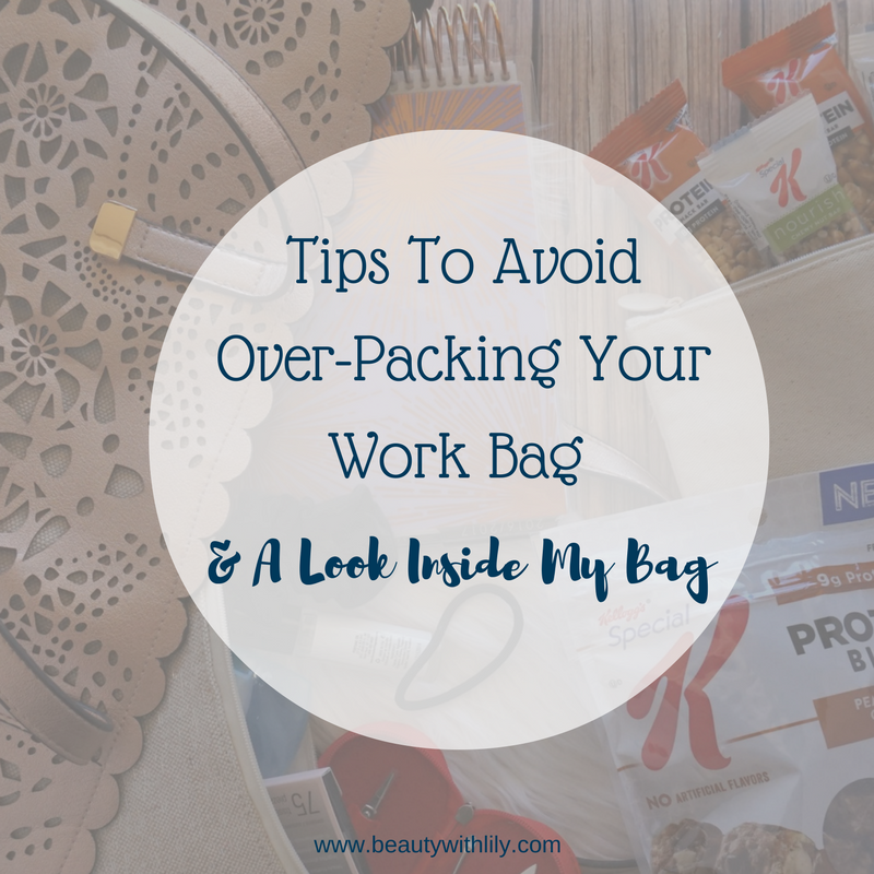 How To Pack The Perfect School or Work Bag // Tips & Tricks To Avoid Over-Packing | beautywithlily.com