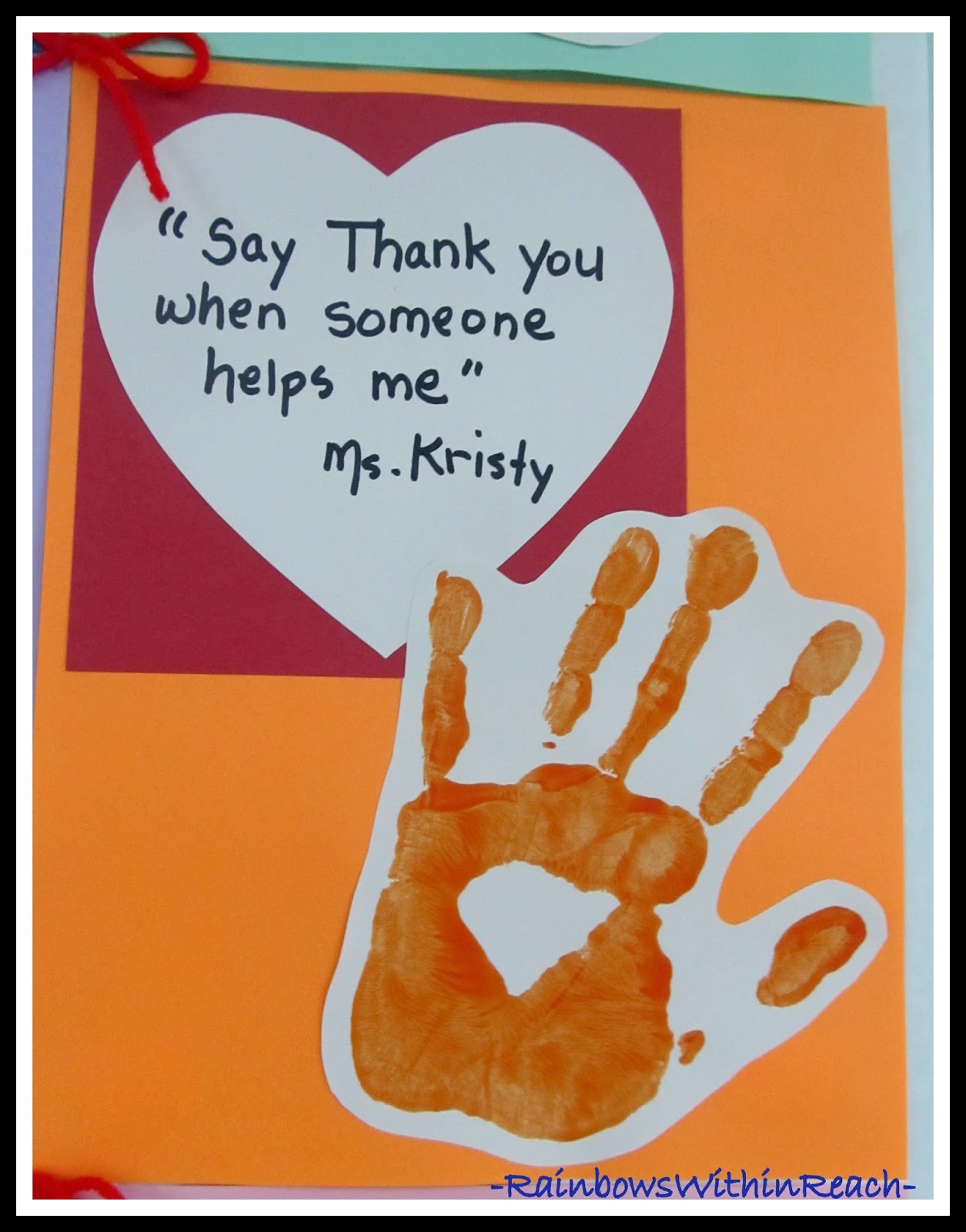 "Our Kindness Quilt" Preschool Handprints and Rules thru the eyes of the Children