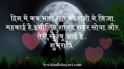 Good Night Shayari Image With Quotes, Wishes, Shayari In Hindi