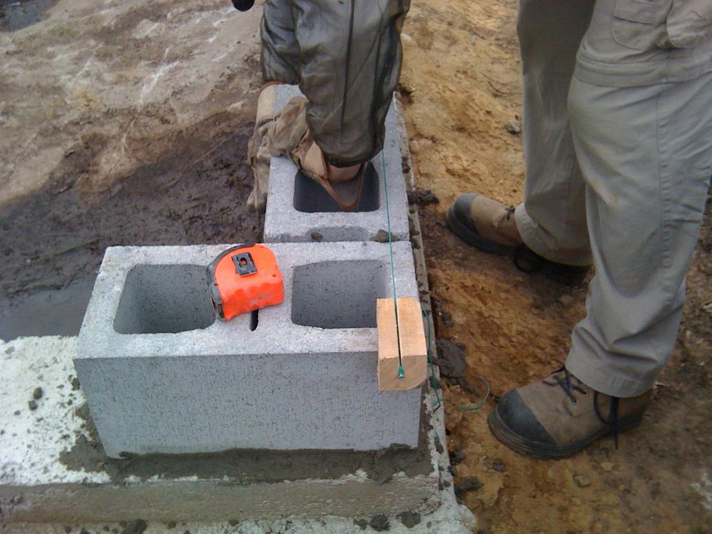 Aiki Homestead Laying Concrete (Cinder) Blocks