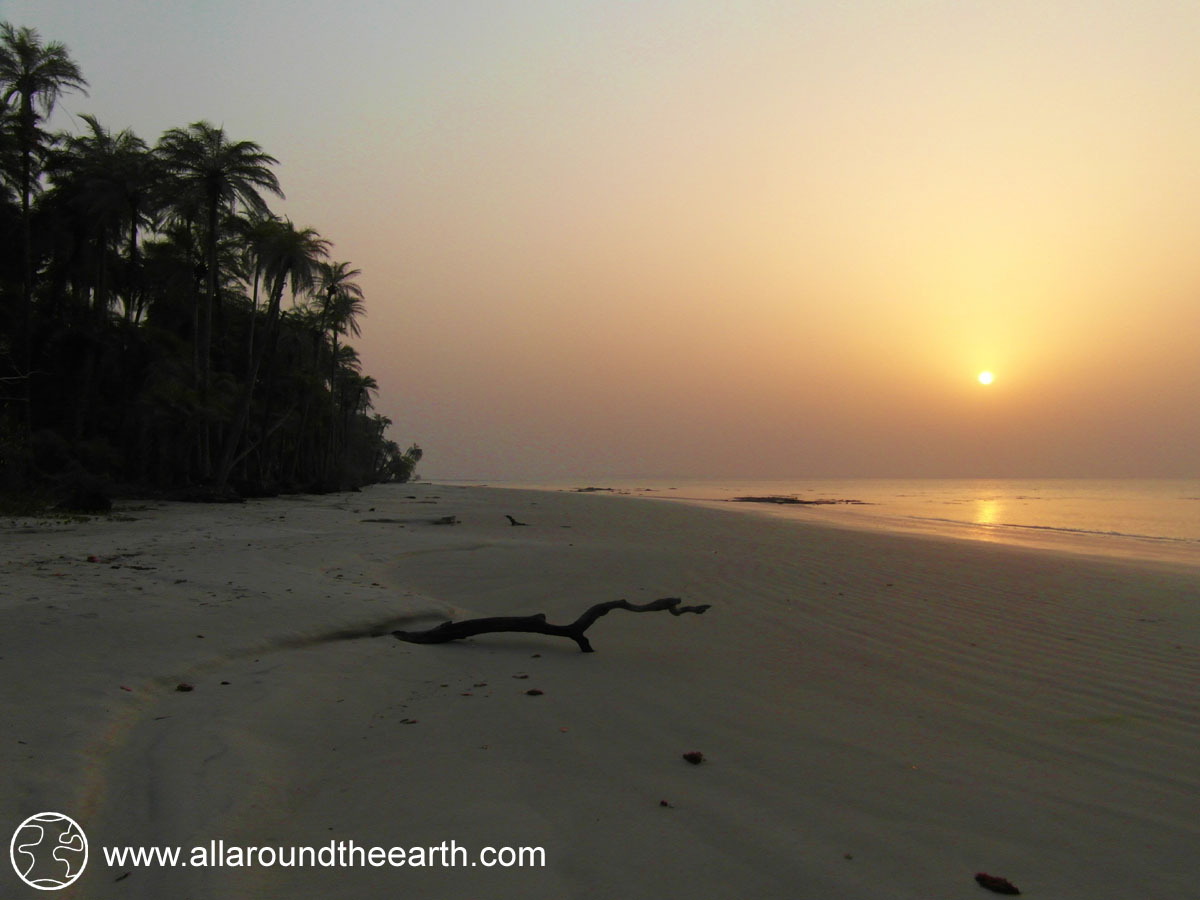 Sunset beach, Bubaque Island, Bijagos Archipelago, Guinea Bissau, West Africa Sunset beach, Bubaque Island, Bijagos Archipelago, Guinea Bissau, West Africa