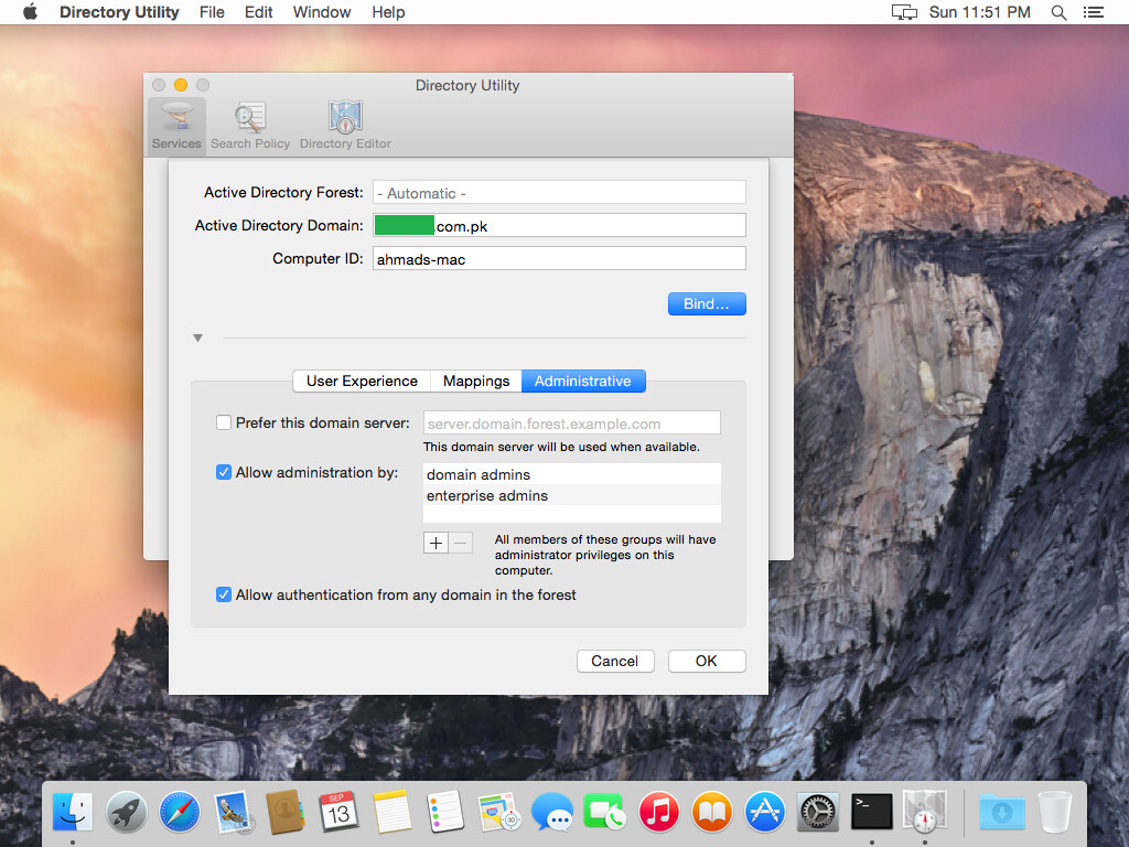 IT WORLD How to join a Mac OS X Yosemite computer to Active Directory