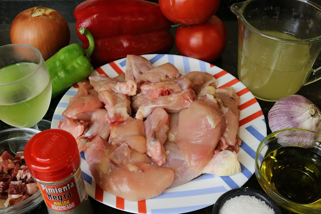 Ingredientes para pollo al chilindrón