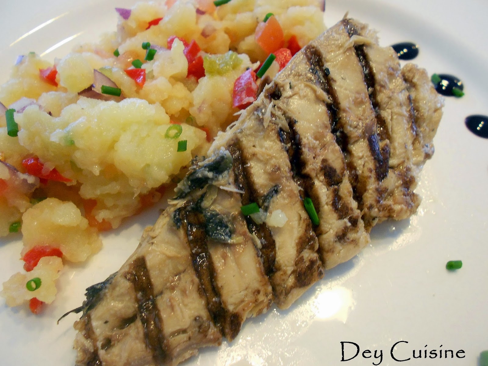 Dey cuisine: Maquereaux grillés &amp; écrasé de pommes de terre aux légumes