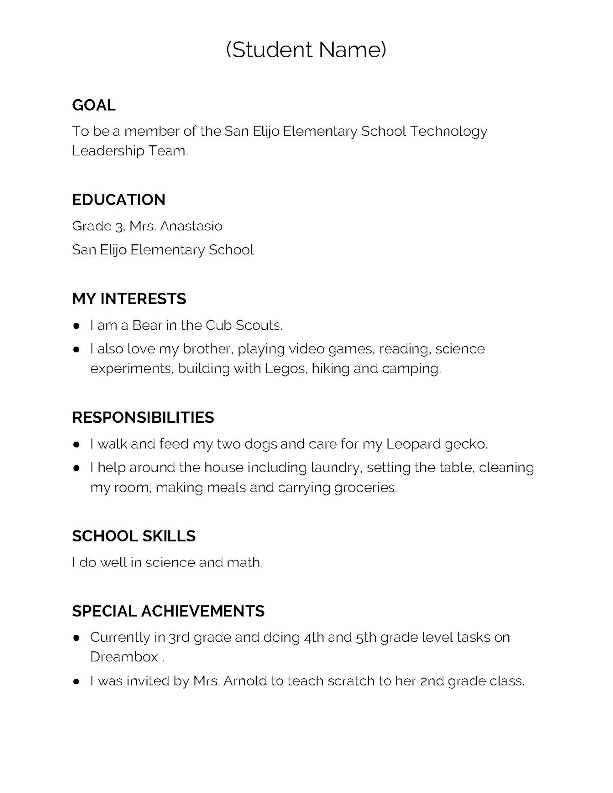 Expert resume writing 9th graders