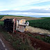 Caminhão tomba às margens da RSC 472, em Taquaruçu do Sul