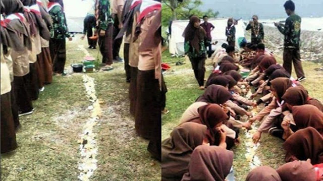 Foto Anak Pramuka Yang Diberi Makan Tanpa Alas Ini Bikin Netizen Geram, 'Kok Kayak Binatang Saja'