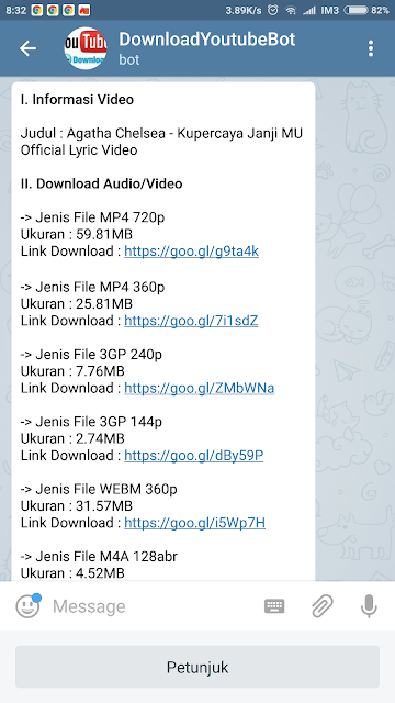 Membuat @DownloadYoutubeKuBot - Download Youtube Dengan Bot Telegram 