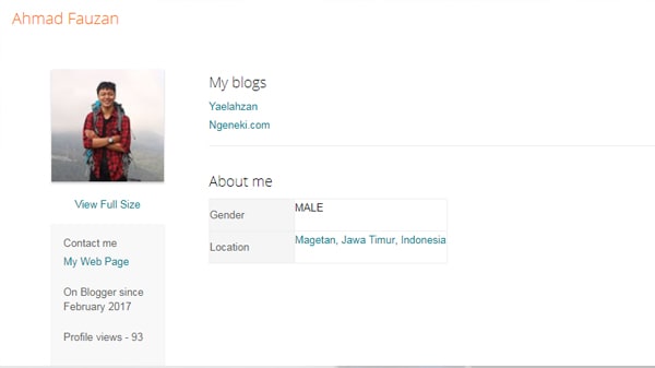 halaman profil blogger halaman profil blogger