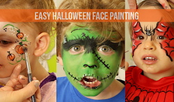 halloween face easy painting pebbles lily