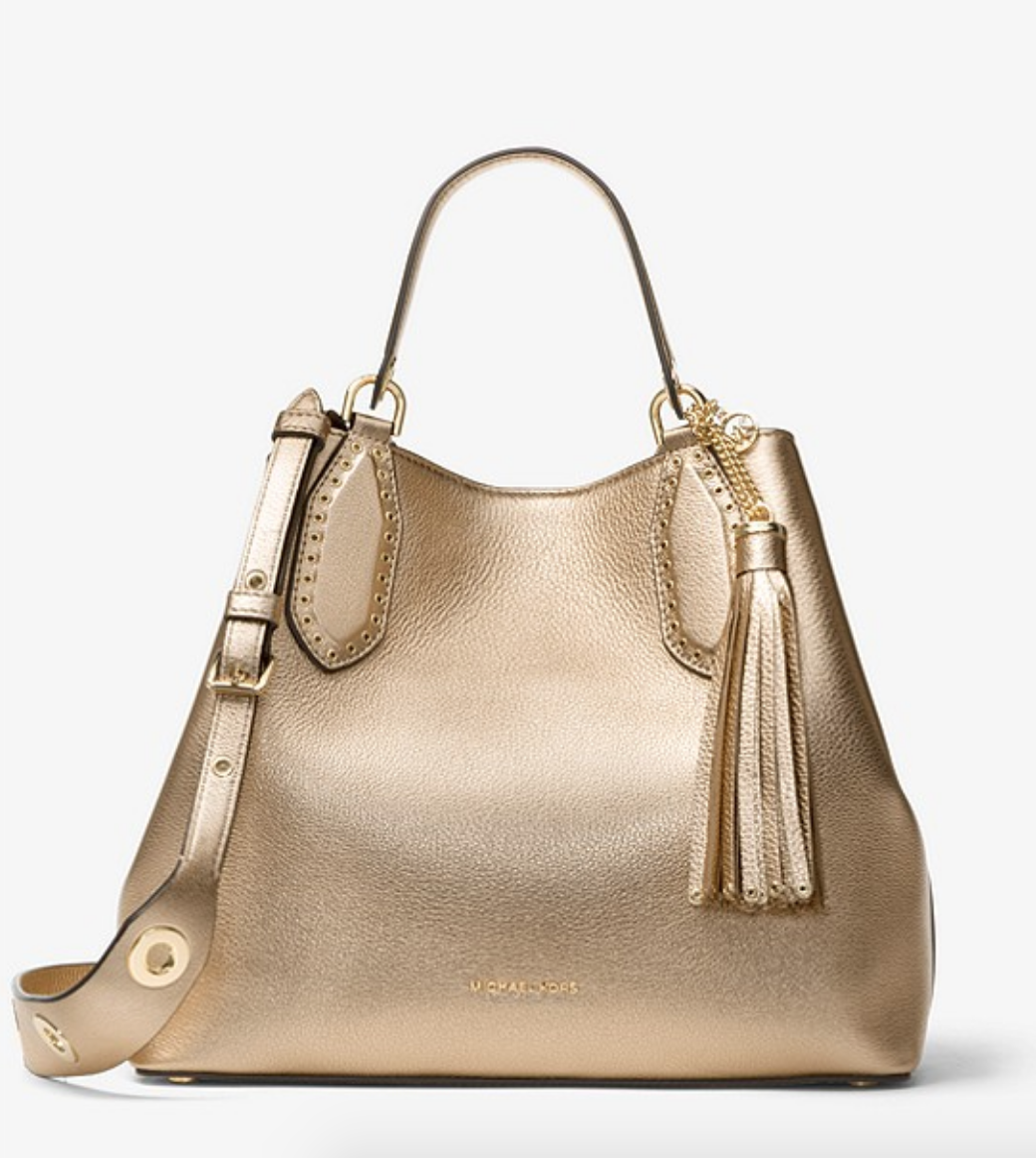 michael michael kors brooklyn large leather satchel