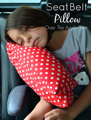 Seat Belt Travel Pillow, Over The Apple Tree