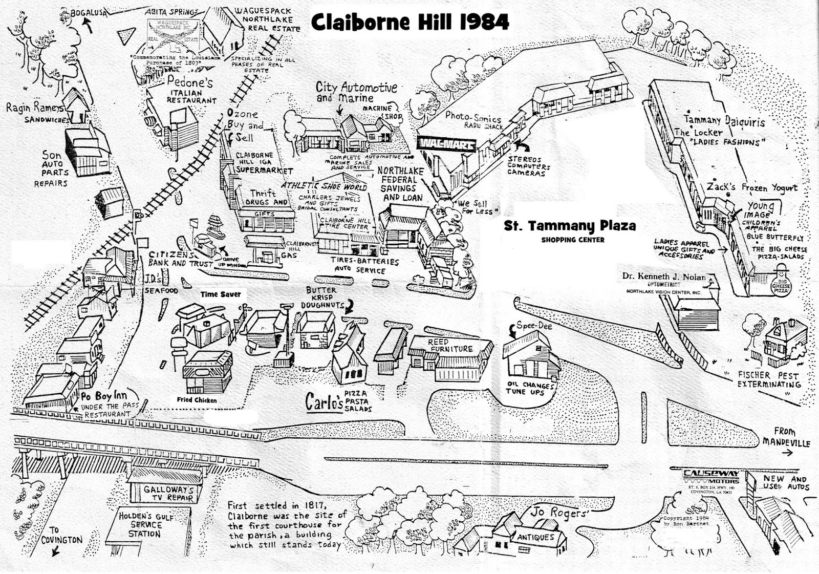 The Barthet Gallery Claiborne Hill Business Map