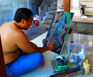 Traditional painting in Ubud