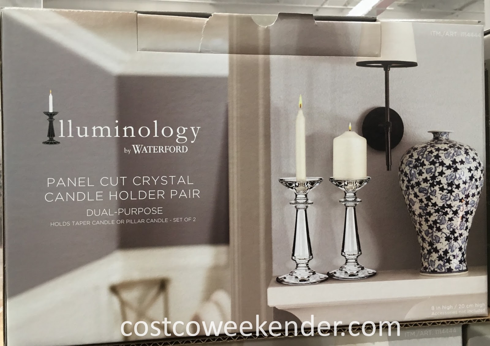 Illuminology by Waterford Panel Cut Crystal Candle Holder Pair (set of