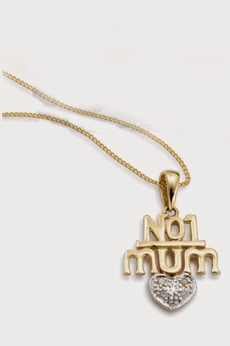 9ct Gold No.1 Mum Pendant With Diamond 9ct Gold No.1 Mum Pendant With Diamond