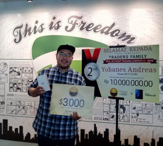 Yohanes, juara dalam Traders Family Trading Contest Yohanes, juara dalam Traders Family Trading Contest