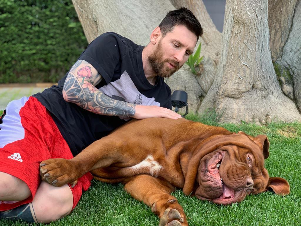 Leonel Messi Abandons His Position As G.O.A.T, Plays With His Dog