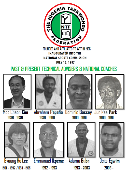 NIGERIA TAEKWONDO FEDERATION (NTF) PAST TO PRESENT NATIONAL COACHES
