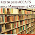 Key to pass ACCA F5 Performance Management ACCA paper