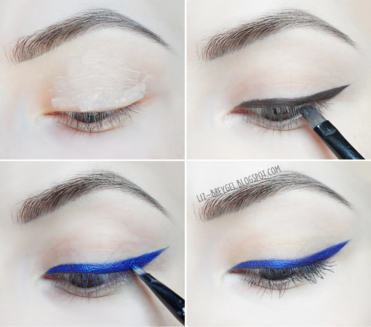 a quick and easy colorful eyeliner hack with instrucions and tutorial by blogger liz breygel