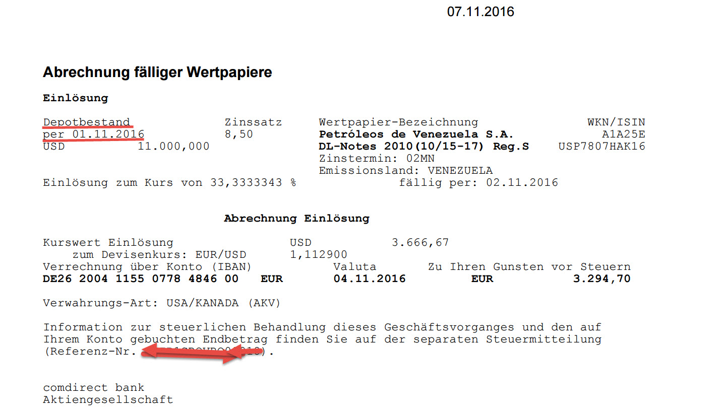 Rolf S Griechenland Blog Comdirect Mit Tilgungsabrechnung Und Bemerkenswertem Bestandsstichtag