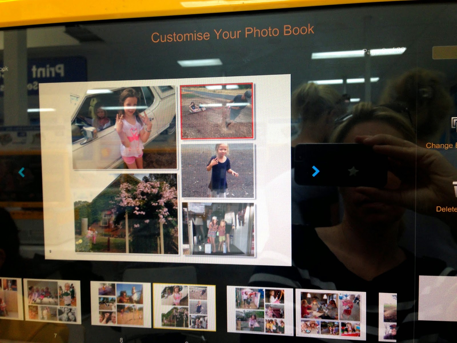 Photobook on screen