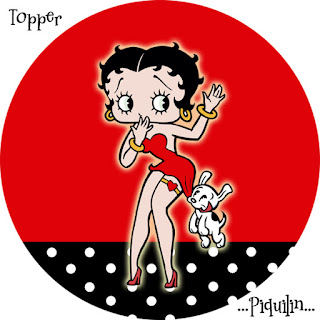Toppers o etiquetas de Betty Boop.