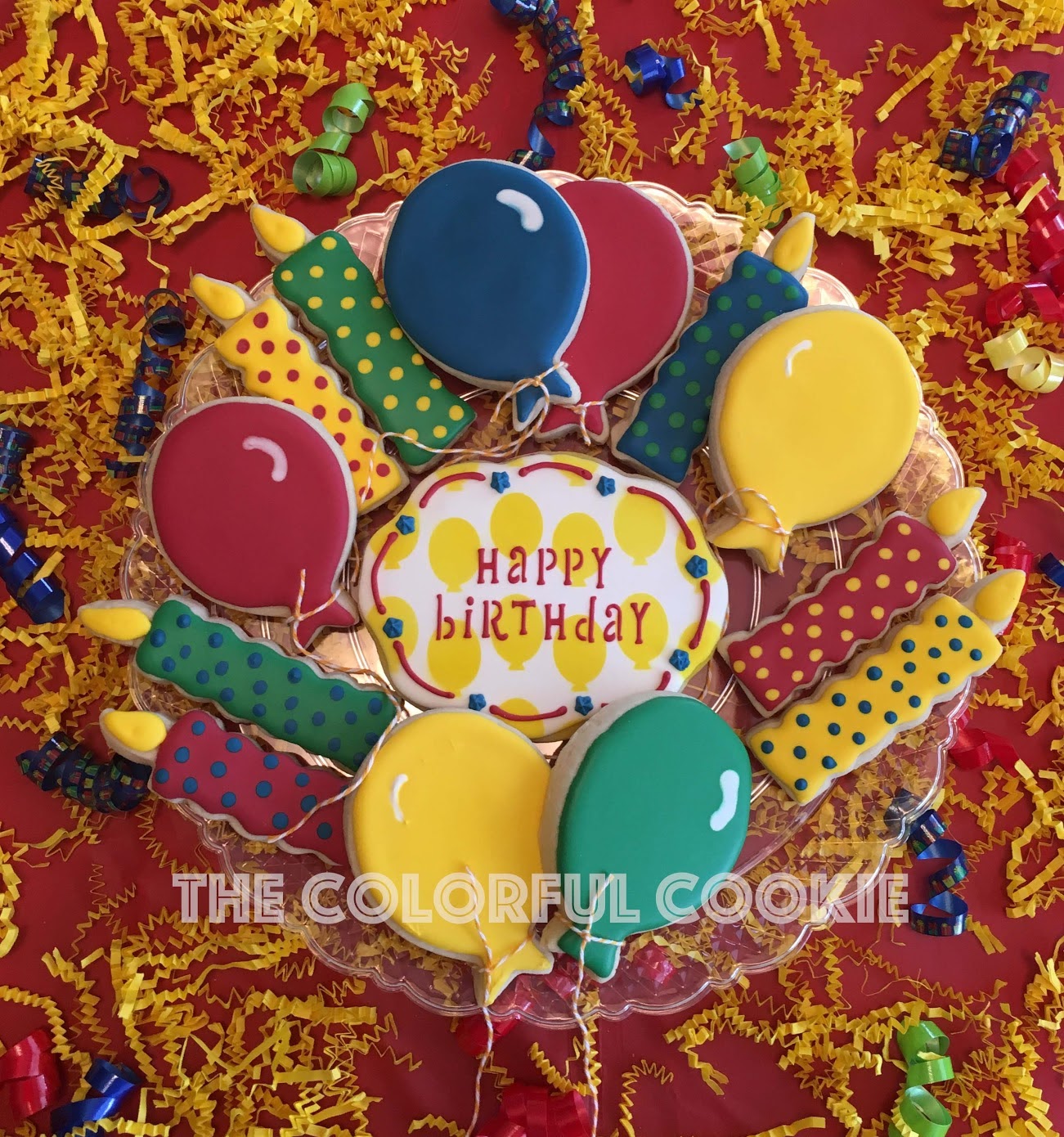 Happy Birthday Balloons / Reusable Stencil