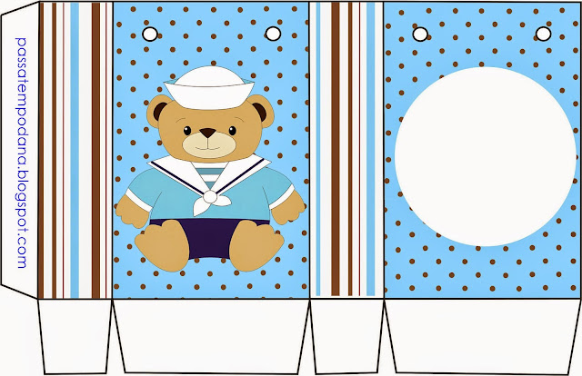 Cute Sailor Bear Free Printable Box.