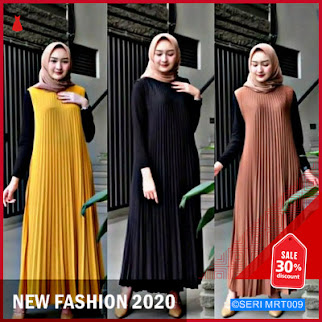 MRT009D195 Dress Plisket Jumbo Terbaru Kekinian BMGShop