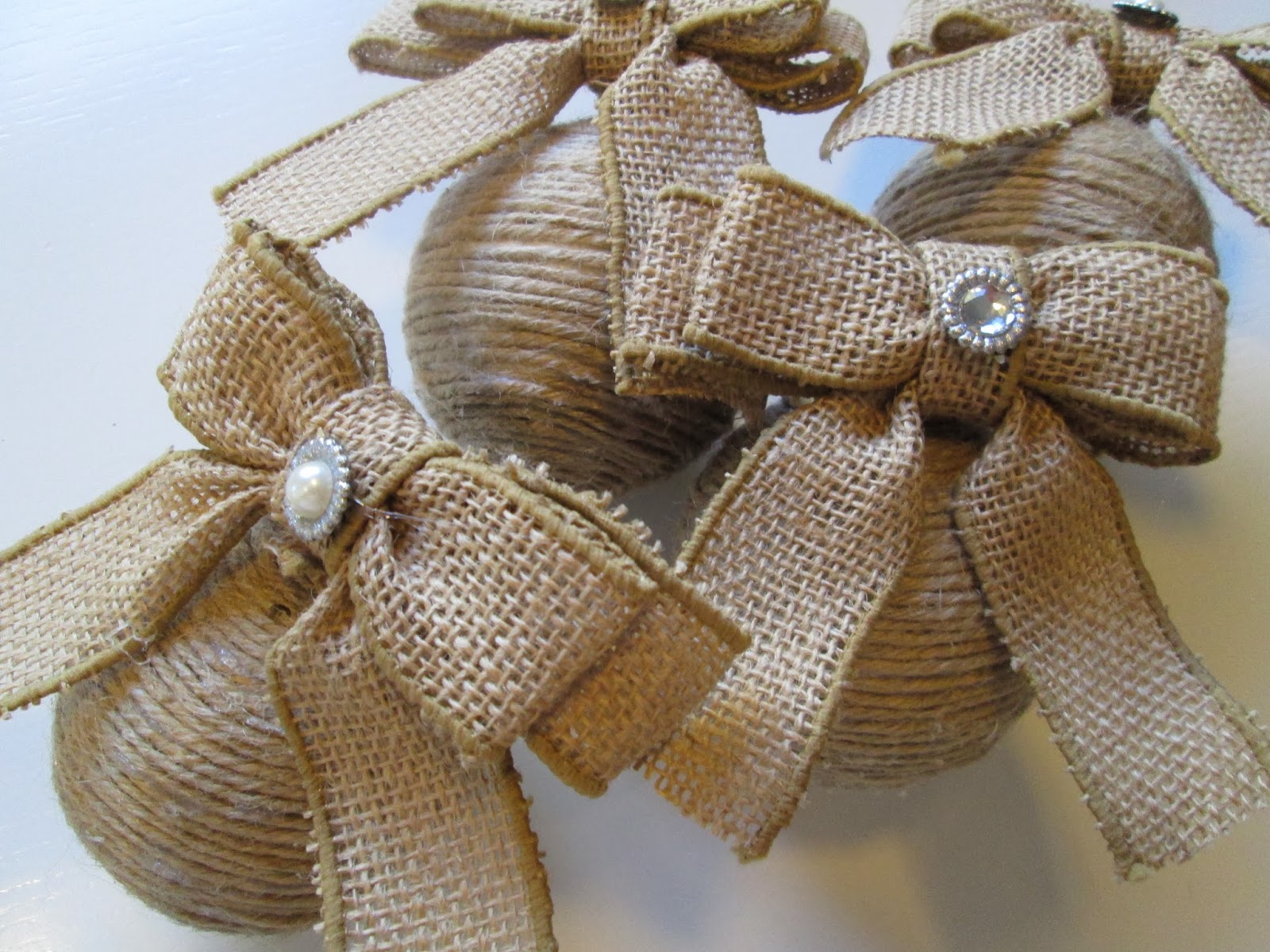 roommom27 Rustic Twine Christmas Ornaments