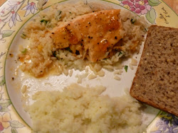 Apricot-Glazed Salmon with Herbed Rice