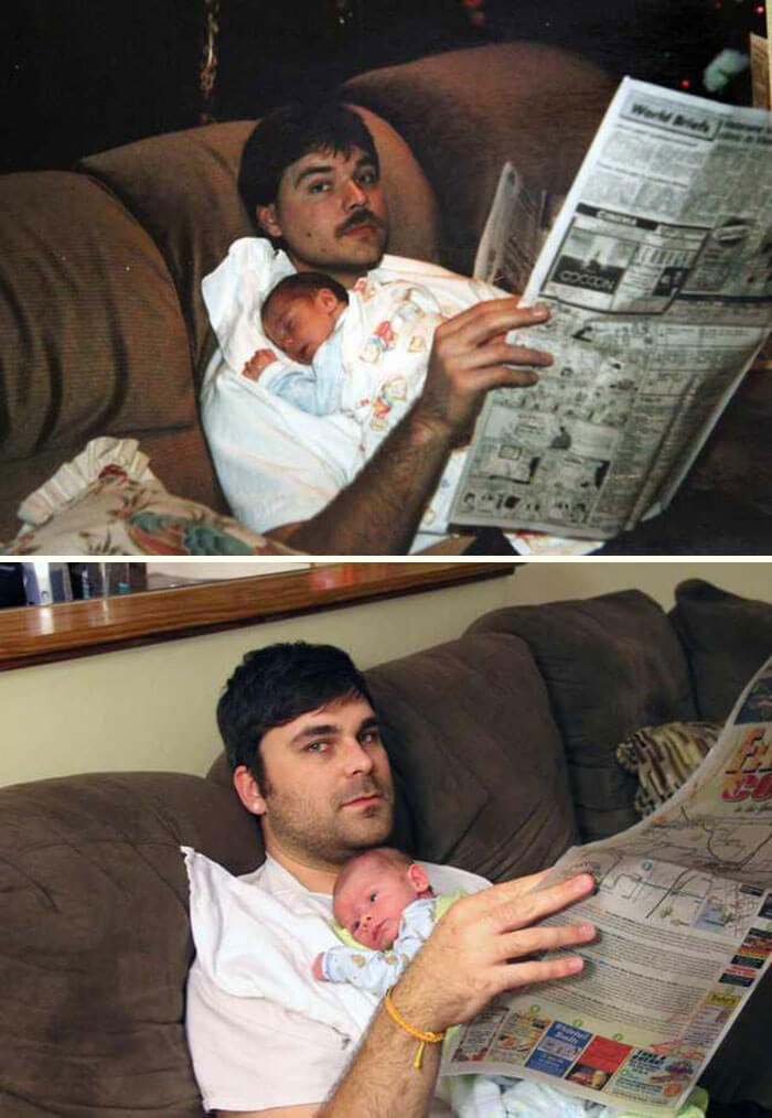 20 Awesome Family Photo Recreations Show That Some Things Never Change