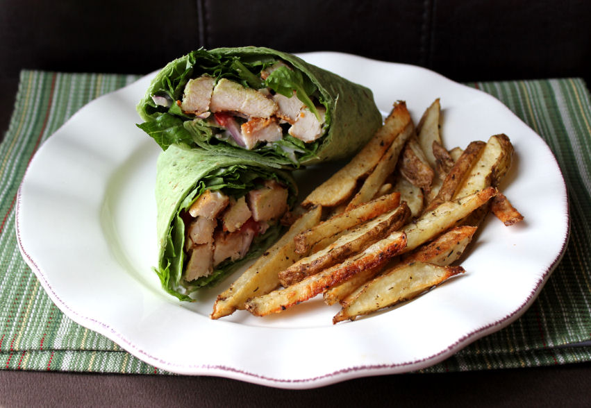 Grilled Chicken Caesar Wrap - Cooking with Cocktail Rings