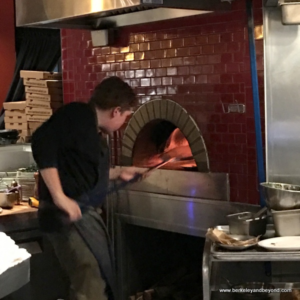 red tile pizza oven at Benchmark Oakland in California red tile pizza oven at Benchmark Oakland in California